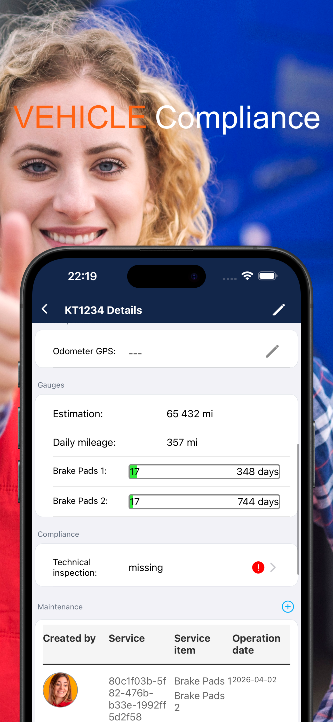 Vehicle compliance status