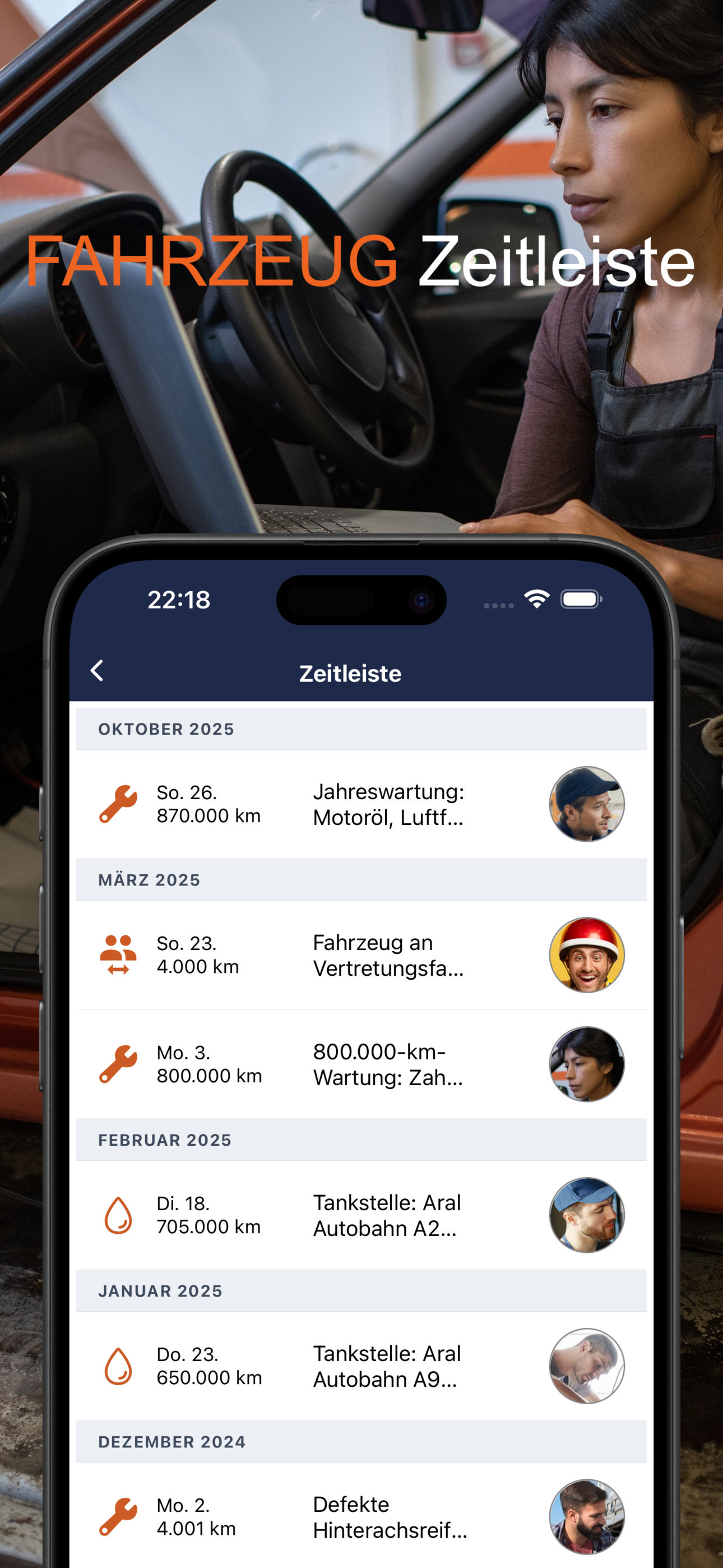 Fahrzeugchronik mit Mängelhistorie